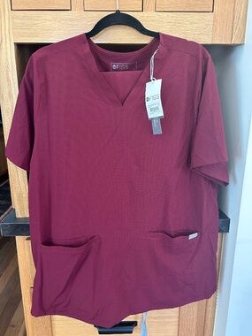 Figs 2pc set Burgundy Fionx Fionlite Scrubs XXL